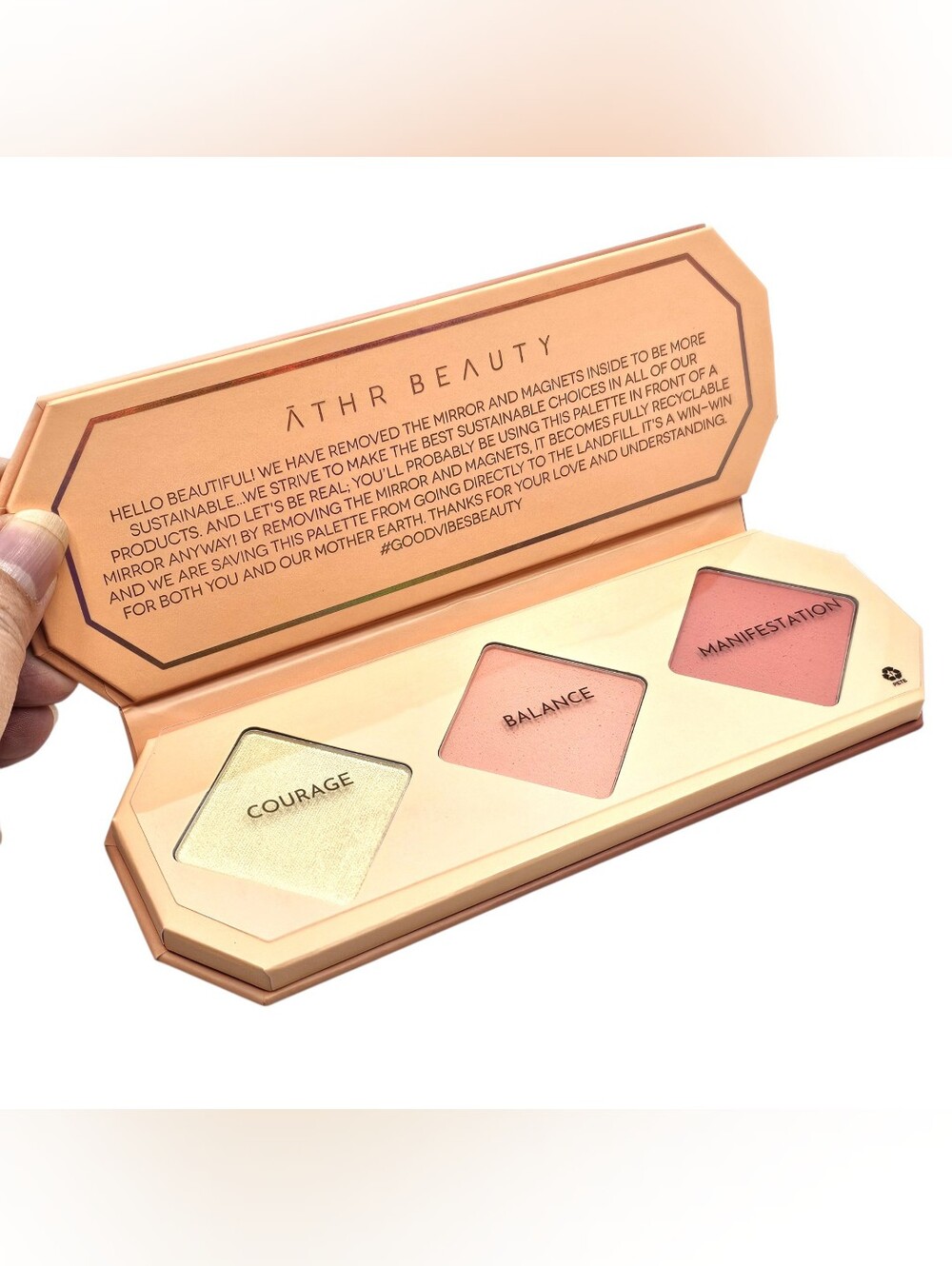 ĀTHR Beauty Crystal Charged Cheek Palette in Amber Brand NEW in Box